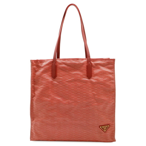 PRADA Red Leather Shoulder Bag